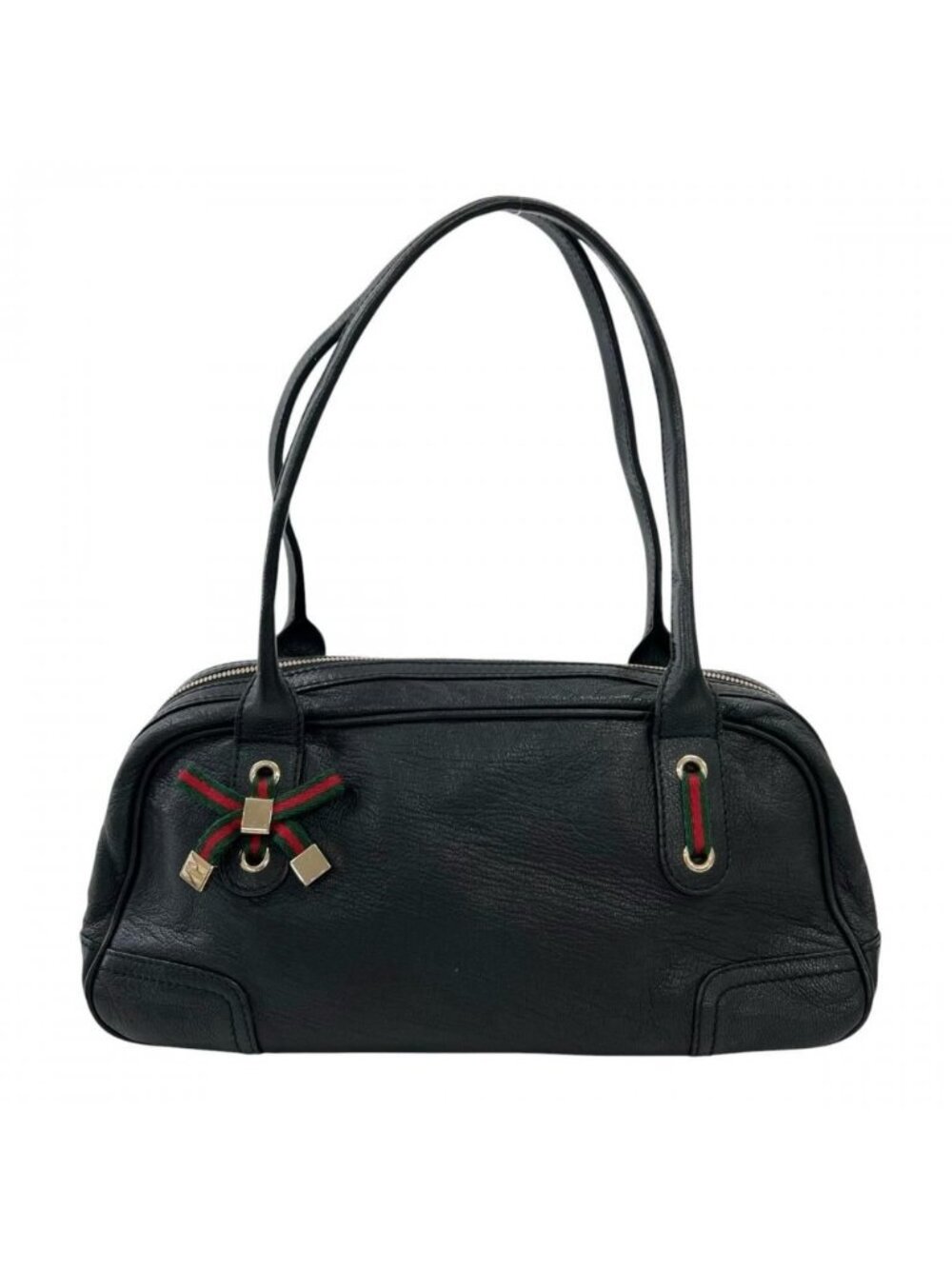 Gucci Handbag Princy Mini Boston Leather Black Gold
